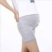 孕婦三分雷絲邊內搭褲 孕婦安全褲防走光薄款彈力大 托腹可調節短褲 三分褲FREE灰色