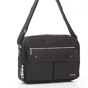 DF BAGSCHOOL - 暗黑對決棋盤紋雙口袋式側肩包-大