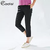 ADISI 女sorona智慧型修身八分褲AP1911058 (S-2XL) / 環保紗、彈性、柔軟、快乾、抗汙S黑色