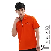 【遊遍天下】男款吸濕排汗抗UV機能POLO衫(GS1039)M桔咖啡