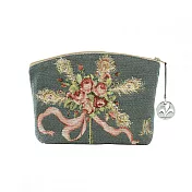 Art de Lys法國原裝 5810F 瑪麗皇后花束/深色背景/雙面小型化妝包 15x20