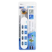 東億2孔4開關4插座延長線_3.6公尺(12尺) TY-S124-12尺