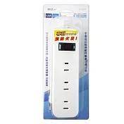 東億2孔1開關3插延長線_2.5公尺(8.25尺) TY-S227-8.25尺