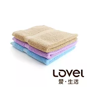 Lovel 嚴選六星級飯店素色純棉方巾3件組(共5色)米黃3件組