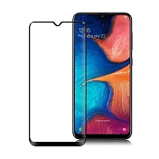 Xmart for 三星 Samsung Galaxy A20 超透滿版 2.5D 鋼化玻璃貼-黑黑