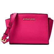 MICHAEL KORS 經典防刮蝙蝠斜背包-桃紅 （現貨+預購）桃紅