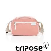 tripose PIPE系列滾邊梯型斜背包 淺粉