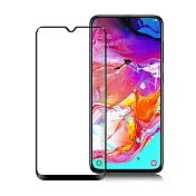 Xmart for 三星 Samsung Galaxy A70 超透滿版 2.5D 鋼化玻璃貼-黑黑