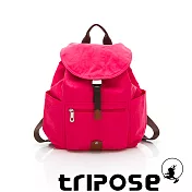 tripose MEMENTO系列微皺尼龍經典輕量後背包(小) 俏桃紅