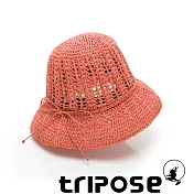 tripose CORAL 100%手工Raffia時尚遮陽草帽-帽簷8cm(粉色)