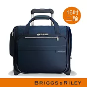 終身保固 美國Briggs & Riley Baseline經典商務款 ｜16吋行動商務附輪公事包/登機箱 (海軍藍)