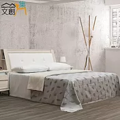 【文創集】西貝頓 時尚6尺皮革雙人加大床台組合(床頭箱＋床底＋不含床墊)