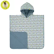 德國Lassig-嬰幼兒抗UV斗篷沙灘巾-薄荷企鵝