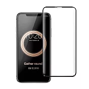 NISDA for iPhone Xs/iPhone X 滿版3D全膠滿版鋼化玻璃貼-黑黑