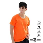 【遊遍天下】MIT中性款吸濕排汗抗UV機能圓領衫(S0706)M桔色