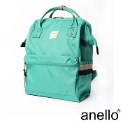 anello 2LINE 側彩條經典口金後背包 薄荷綠 L尺寸
