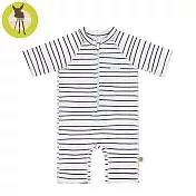 德國Lassig-嬰幼兒抗UV短袖連身式泳裝-線條藍12個月