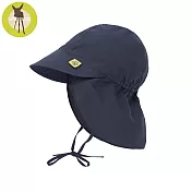 德國Lassig-嬰幼兒抗UV防曬遮頸帽-深軍藍12個月