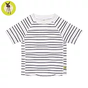 德國Lassig-嬰幼兒抗UV短袖泳裝上衣-線條藍12個月