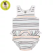 德國Lassig-嬰幼兒抗UV連身式泳裝-線條粉12個月