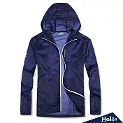 (現貨+預購) HeHa-連帽運動風透氣防曬輕薄外-三色M(紳士藍)