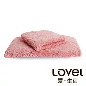 Lovel 7倍強效吸水抗菌超細纖維毛巾/方巾2件組(共9色)蜜桃粉