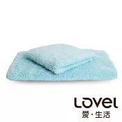Lovel 7倍強效吸水抗菌超細纖維毛巾/方巾2件組(共9色)粉末藍