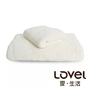 Lovel 7倍強效吸水抗菌超細纖維浴巾/毛巾2件組(共9色)棉花白