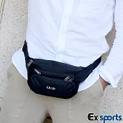 Ex-Sports亞克仕 腰包側肩包 差旅商務隨身包-便利AB001-1黑色