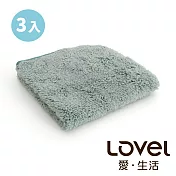 Lovel 7倍強效吸水抗菌超細纖維方巾3入組(共9色)湖水綠