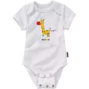 JAKO-O 德國野酷 長頸鹿短袖調整釦連身衣(包屁衣/包臀衣)