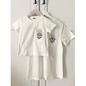 SHIBUDI航海家全棉短袖上衣親子裝(寶貝)~MIT90米白