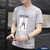 <現貨+預購>Tom走路時尚百搭潮流短袖T恤 二色-HeHM(灰色)