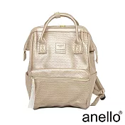 anello 打孔皮革口金後背包 香檳金 M尺寸
