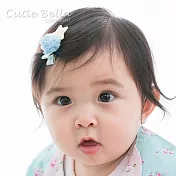 Cutie Bella馬卡龍色系星星雪紡小球全包布手工髮夾四入組-Sparkle Star Snowball