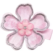 Cutie Bella櫻桃花全包布手工髮夾-Cherry Flower-Pinky