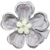 Cutie Bella櫻桃花全包布手工髮夾-Cherry Flower-Gray