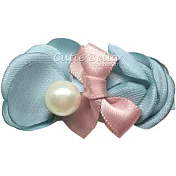 Cutie Bella珍珠多層次花瓣全包布手工髮夾-Flower Pearl-Grass