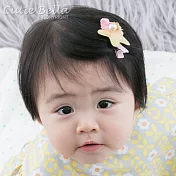 Cutie Bella馬卡龍色系蝴蝶結星星全包布手工髮夾-Macaron Star-Sunny