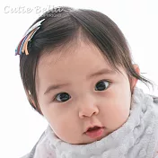 Cutie Bella馬卡龍色系流星全包布手工髮夾-Meteor-Silver