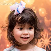 Cutie Bella雙層雙色蝴蝶結全包布手工髮夾-Pink/Blue