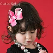 Cutie Bella雙層雙色蝴蝶結全包布手工髮夾-Smitten/Cream