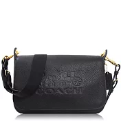 COACH 鵝卵石皮革 / JES MESSENGER 斜背包_黑色黑色