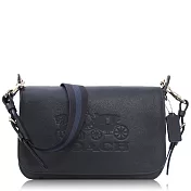 COACH 鵝卵石皮革 / JES MESSENGER 斜背包_深藍深藍