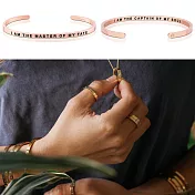 MANTRABAND 美國悄悄話手環 玫瑰金 I Am the Master of My Fate 我的命運我主宰