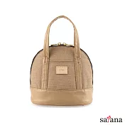 satana - ECO 迷你經典貝殼手提包 -卡其色