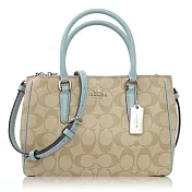 COACH 經典 PVC / 小款 / 斜背兩用包_卡其藍卡其藍