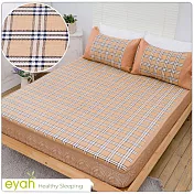 【eyah】專利床包式雅藤蓆單人2件組-精典時尚
