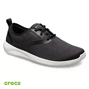 Crocs卡駱馳 (男鞋) LiteRide繫帶鞋 205678-066 M7黑色