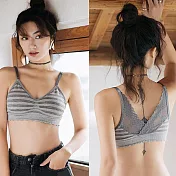 【Secret Lover】3D蕾絲立體透氣條紋無鋼圈內衣胸罩(共四色)SLMX38灰色